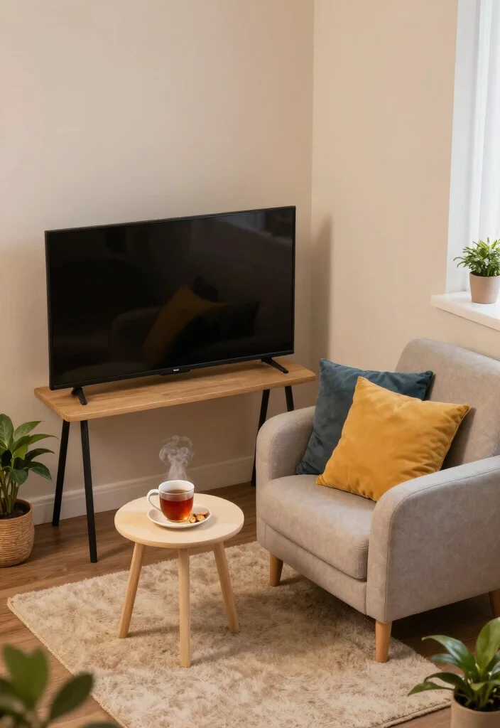 10 Bedroom TV Ideas for Cozy Night In Setups 3. Corner TV Nook for Cozy Movie Nights 0