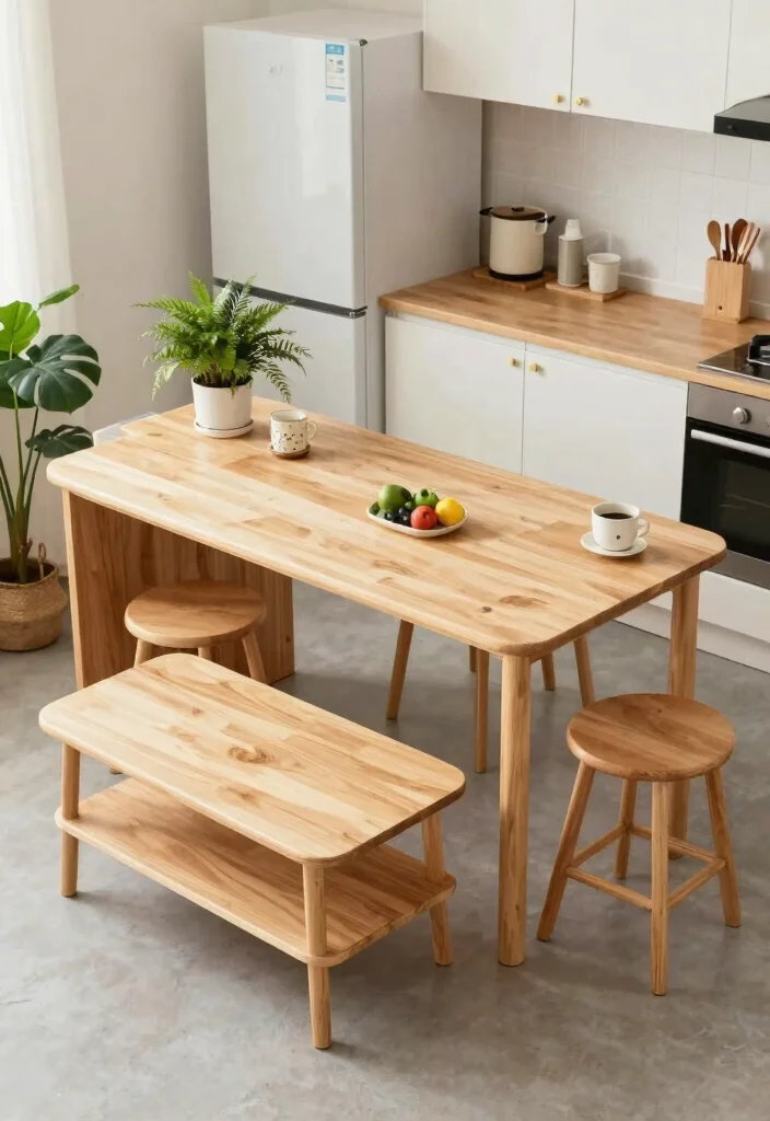 10 Dorm Kitchen Ideas That Are Small but Smart 3. Multifunctional Furniture 0