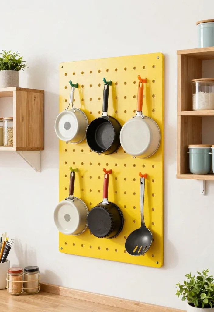 10 Dorm Kitchen Ideas That Are Small but Smart 4. Pegboard Wall Organizer 0