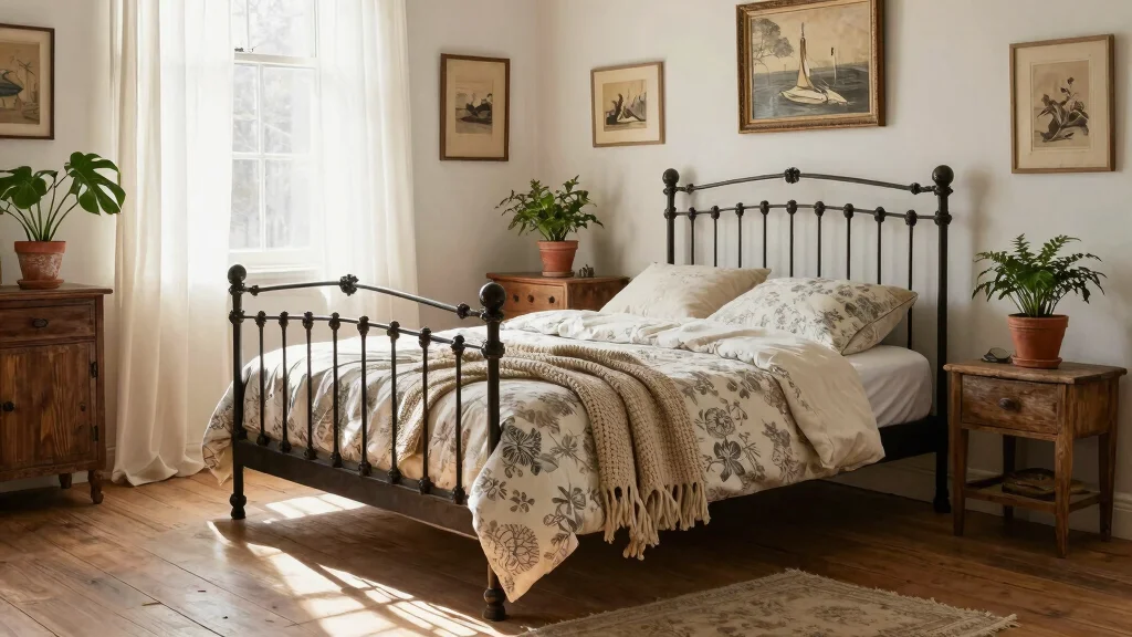 10 Iron Bed Bedroom Decorating Ideas with Vintage Charm