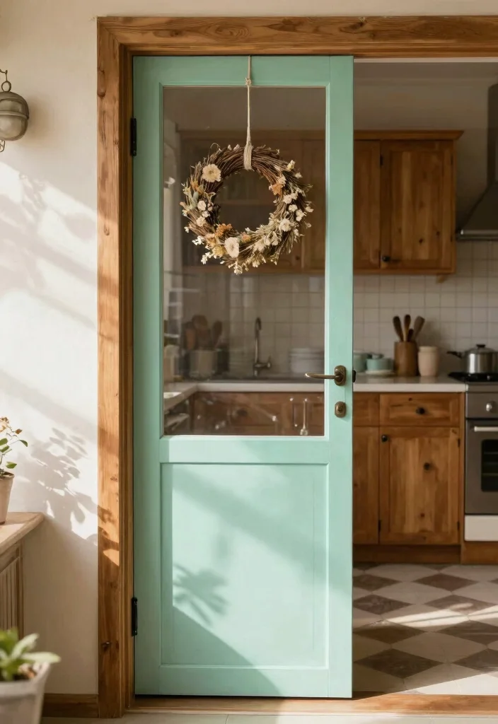 10 Kitchen Entrance Door Ideas That Set the Tone 4. Vintage Screen Door 0