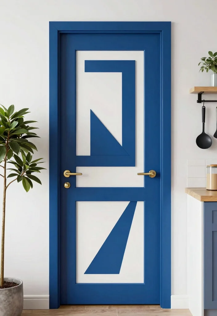 10 Kitchen Entrance Door Ideas That Set the Tone 7. Artistic Paneled Door 0