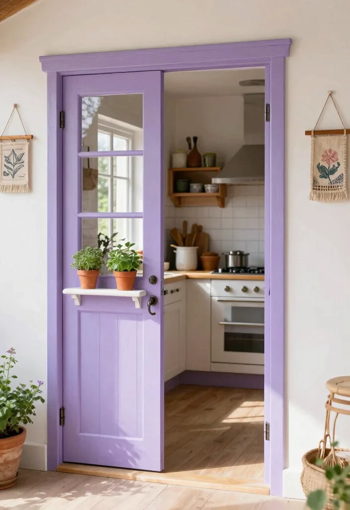 10 Kitchen Entrance Door Ideas That Set the Tone 8. Farmhouse Shutter Door 0