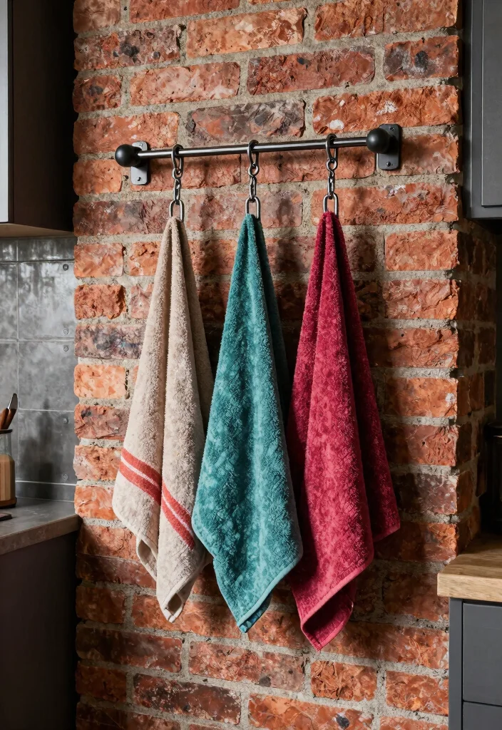 10 Kitchen Towel Hanging Ideas That Look Neat 9. Chain Link Towel Holder 0