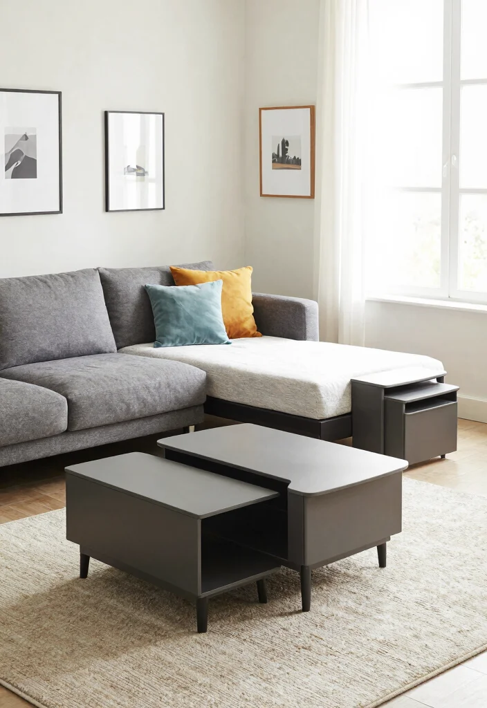 10 Mini Living Room Ideas for Very Small Spaces 1. Multi Functional Furniture 0