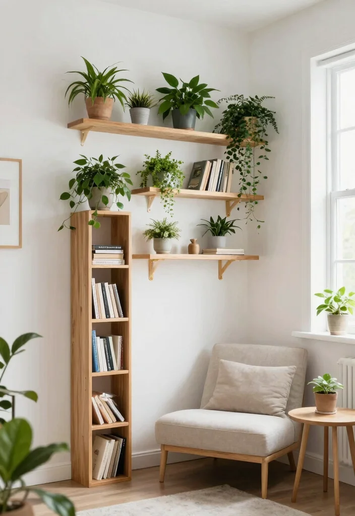 10 Mini Living Room Ideas for Very Small Spaces 2. Vertical Space Utilization 0