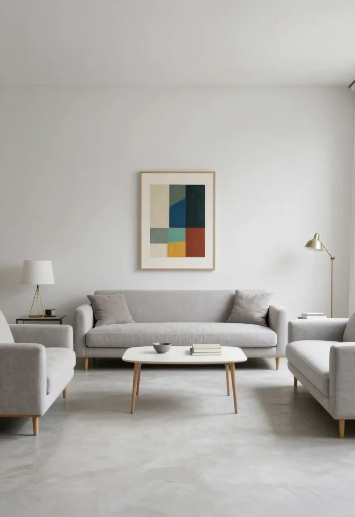 10 Mini Living Room Ideas for Very Small Spaces 7. Minimalist Decor 0