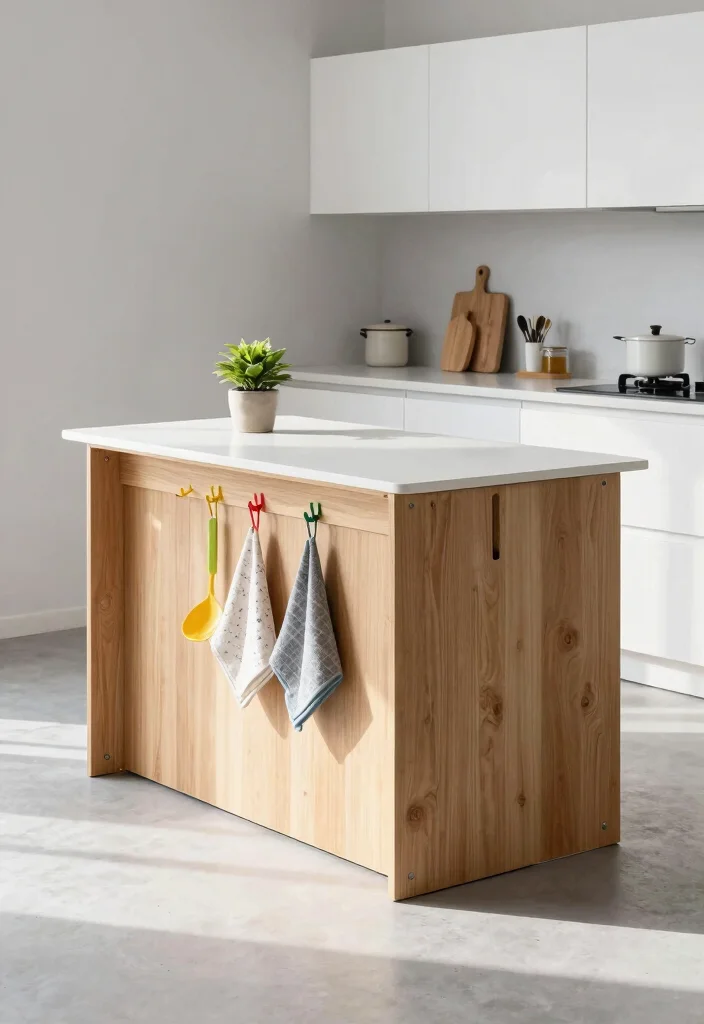 10 Mobile Kitchen Island Ideas for Flexible Small Kitchens 3. Foldable Kitchen Island 0