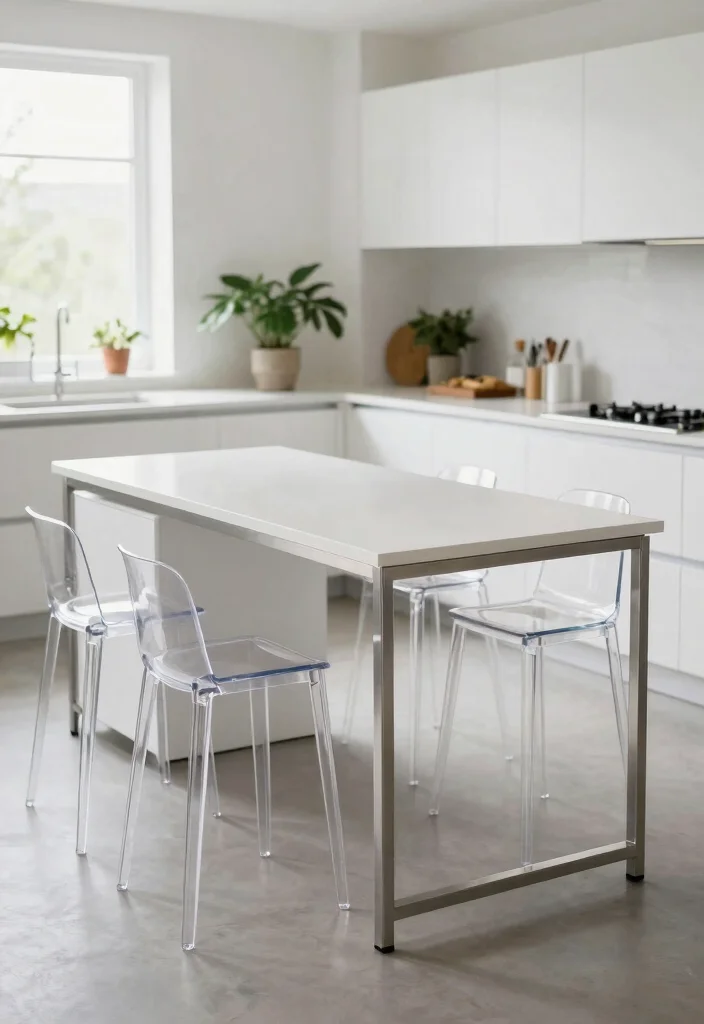 10 Mobile Kitchen Island Ideas for Flexible Small Kitchens 5. Modern Minimalist Island 0