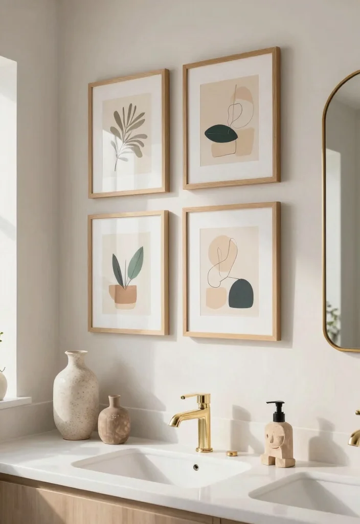 10 Simple Bathroom Ideas That Still Look Beautiful 10. Personalize with Art and Decor 0