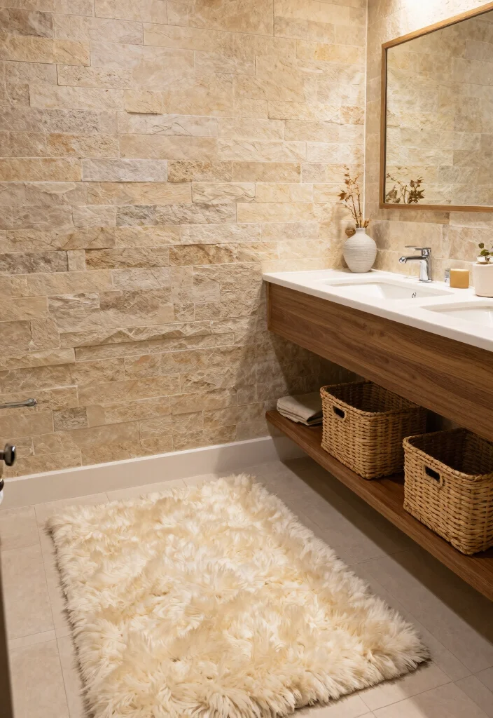 10 Simple Bathroom Ideas That Still Look Beautiful 8. Incorporate Textures for Depth 0