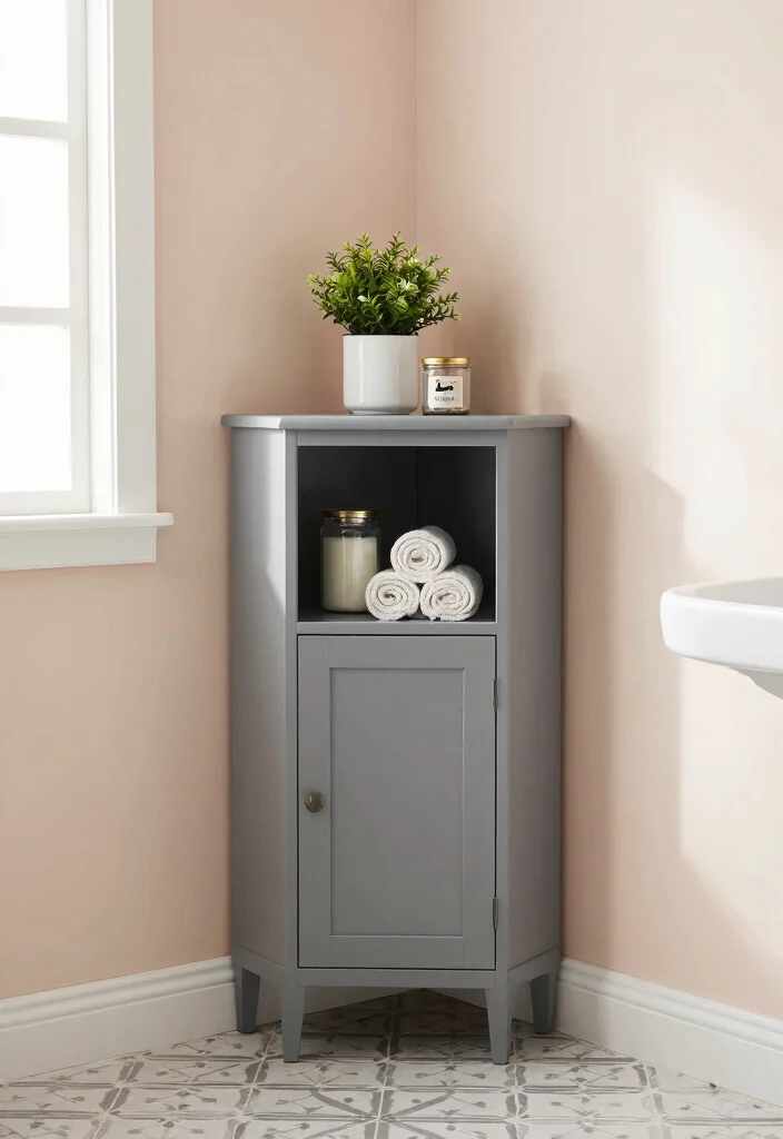 10 Small Bathroom Cabinet Ideas That Hide Clutter 3. Corner Cabinets 0