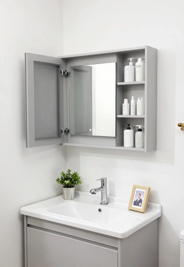 10 Small Bathroom Mirror Ideas That Instantly Open the Space 3. Mirrored Medicine Cabinets 0