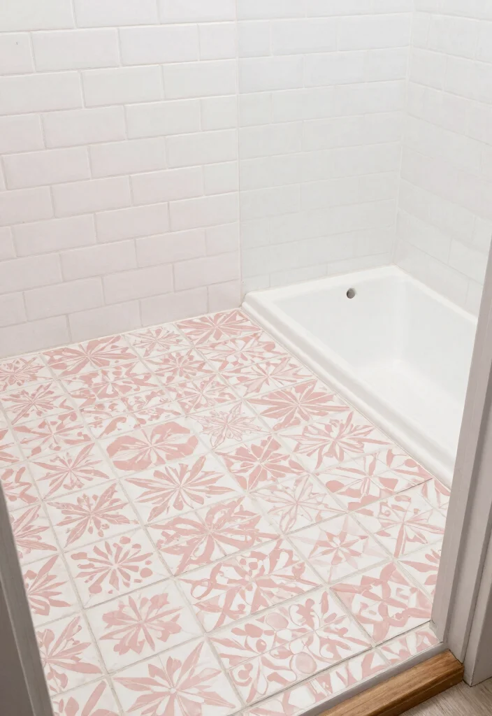 10 Small Pink Bathroom Ideas That Feel Chic Not Cute 9. Unique Tile Choices 0