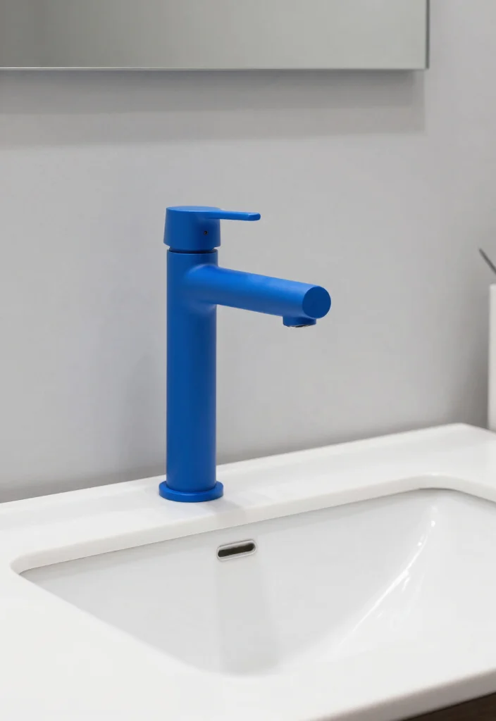 12 Bathroom Faucet Ideas Designers Use to Upgrade the Look 5. Bold Colored Faucets 0