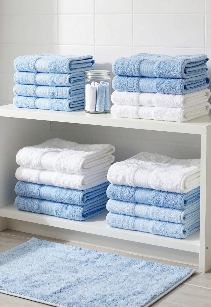 12 Bathroom Towel Decor Ideas That Look Hotel Styled 4. Color Coordinated Towel Sets 0