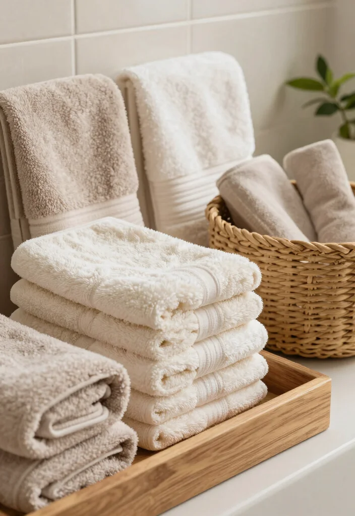 12 Bathroom Towel Decor Ideas That Look Hotel Styled 5. Textured Towel Materials 0