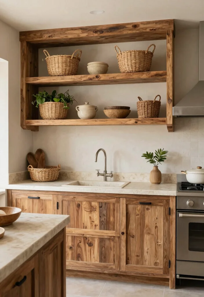 12 Beach Kitchen Ideas with a Light Coastal Vibe 6. Natural Materials and Textures 0