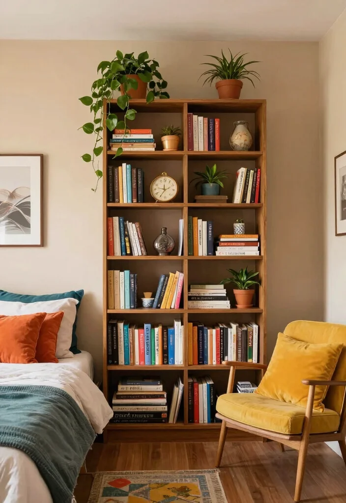 12 Bedroom Room Divider Ideas That Create Instant Zones 3. Stylish Bookshelves 0