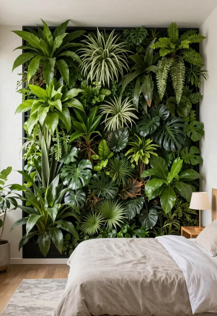 12 Bedroom Room Divider Ideas That Create Instant Zones 9. Vertical Garden Walls 0