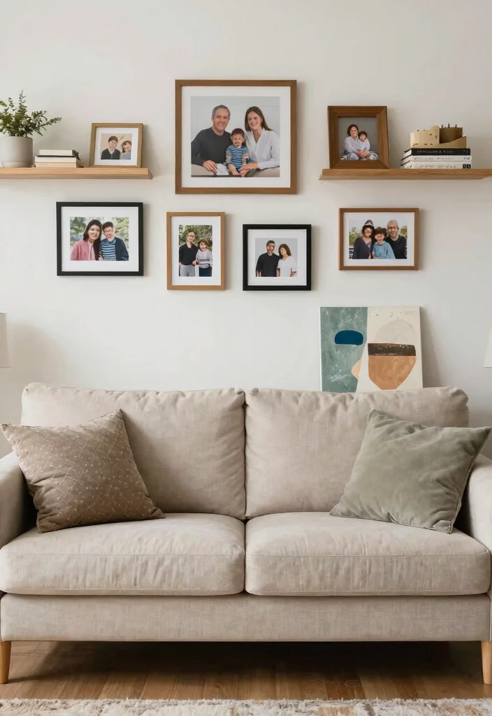 12 Beige Sofa Living Room Ideas That Feel Soft and Stylish 12. Personal Touches 0