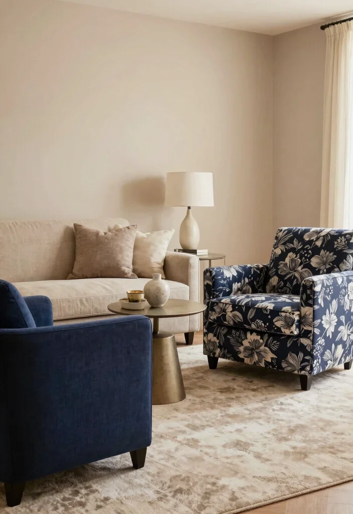 12 Beige Sofa Living Room Ideas That Feel Soft and Stylish 2. Accent Chairs that Pop 0