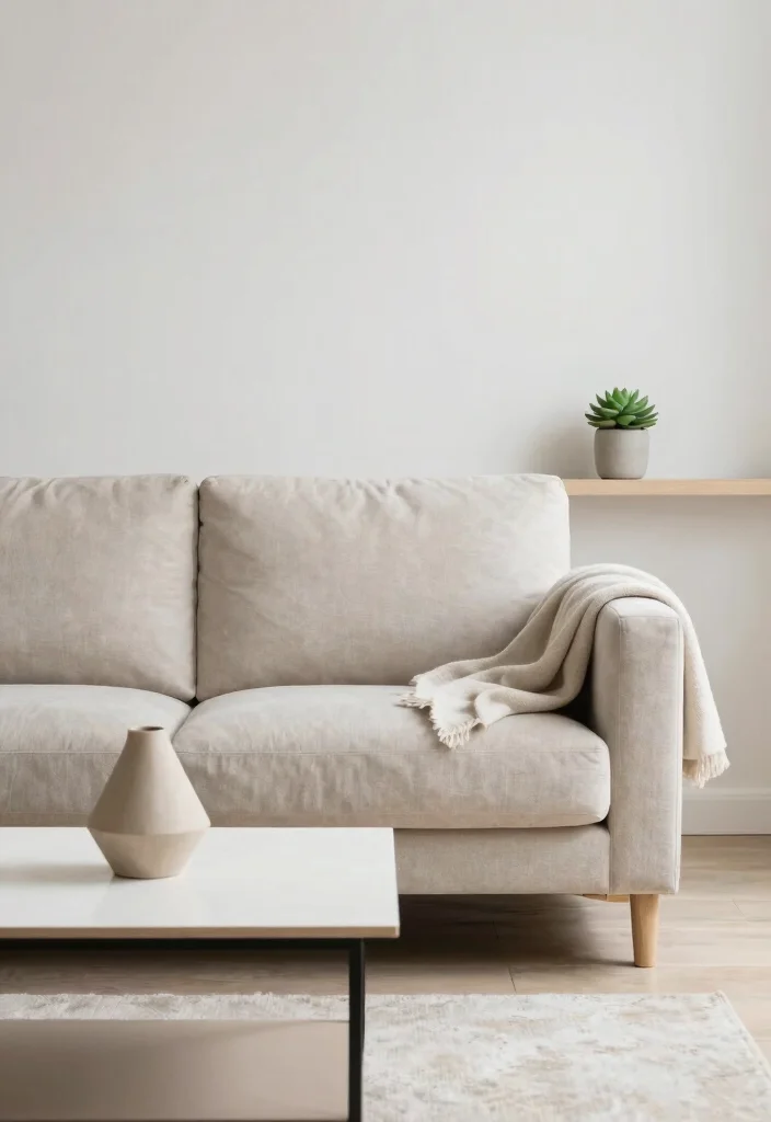 12 Beige Sofa Living Room Ideas That Feel Soft and Stylish 4. Minimalist Accessories 0