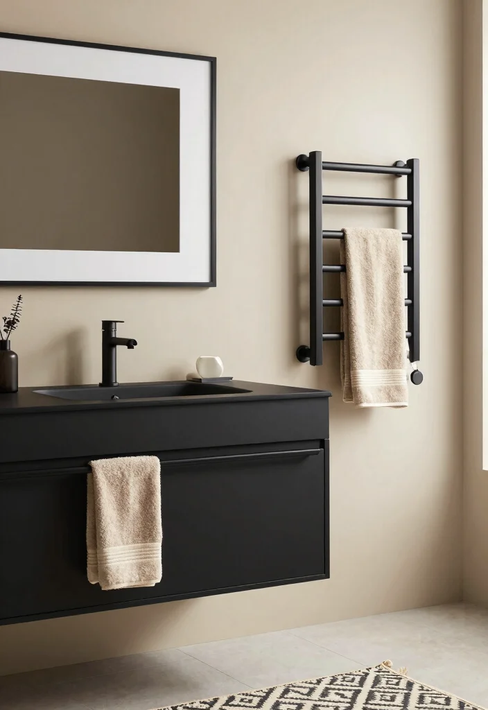 12 Beige and Black Bathroom Ideas That Feel Calm and Luxe 1. Sophisticated Monochrome 0