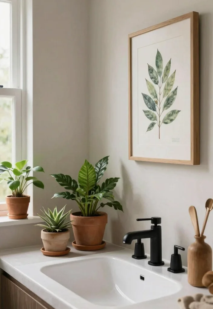 12 Black and Brown Bathroom Ideas That Feel Warm and Luxe 11. Nature Inspired Accessories 0