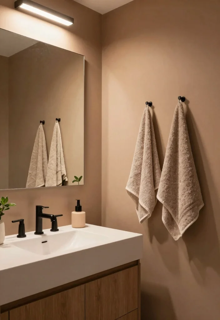 12 Black and Brown Bathroom Ideas That Feel Warm and Luxe 3. Earthy Brown Walls 0