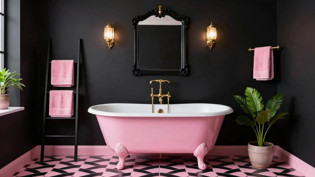 12 Black and Pink Bathroom Ideas with Bold Personality