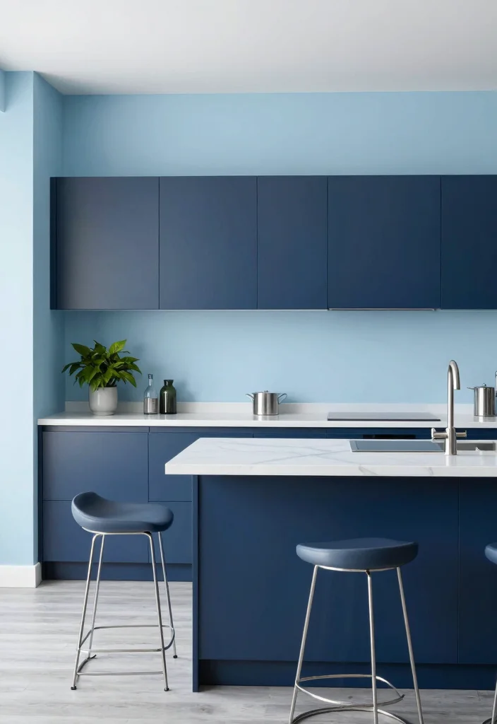 12 Blue Kitchen Ideas That Feel Fresh and Timeless 5. Monochromatic Blue Kitchens 0