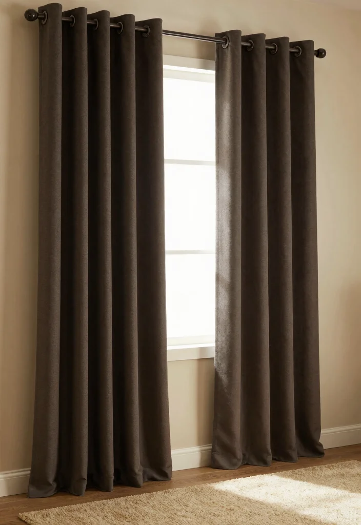 12 Dark Bedroom Ideas That Feel Cozy and Intentional 8. Soft Blackout Curtains 0