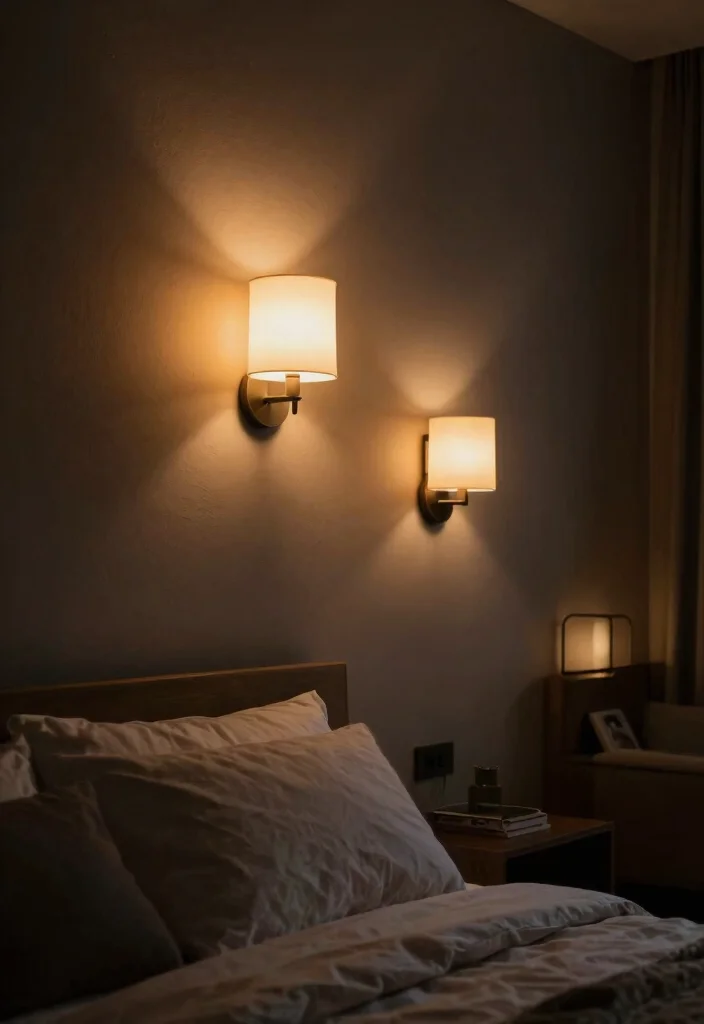 12 Dark Bedroom Ideas That Feel Cozy and Intentional 9. Ambient Wall Lighting 0