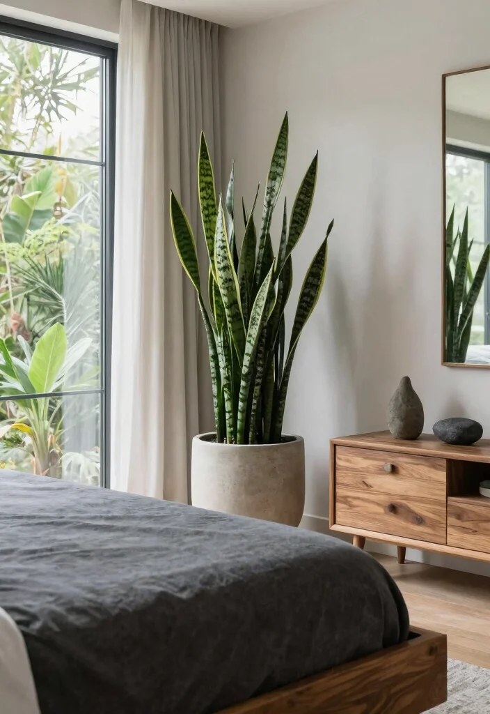 12 Dark Grey Bedroom Ideas with a Modern Edge 4. Incorporating Natural Elements 0