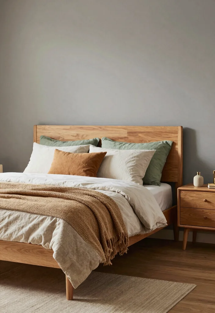 12 Gray and Green Bedroom Ideas That Feel Balanced and Fresh 11. Balancing Warm and Cool Tones 0