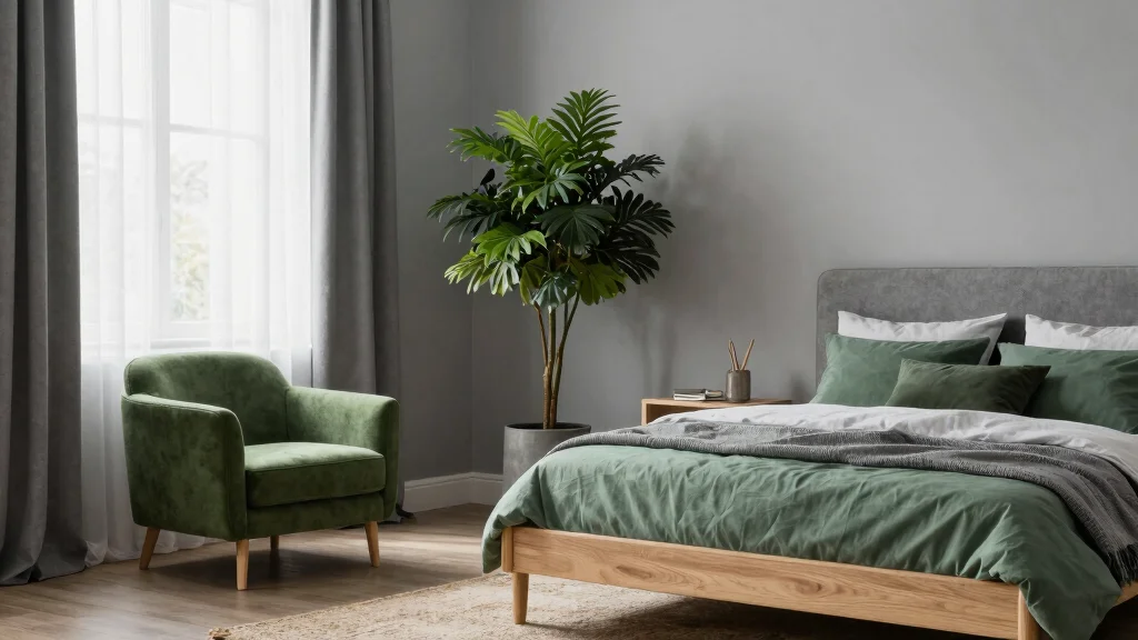 12 Gray and Green Bedroom Ideas That Feel Balanced and Fresh
