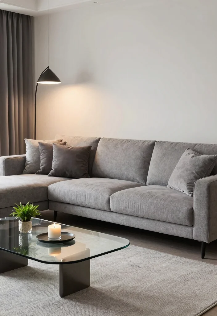 12 Grey Sectional Living Room Ideas for Cozy Layouts 6. Chic Sophistication with Grey Sectionals 0