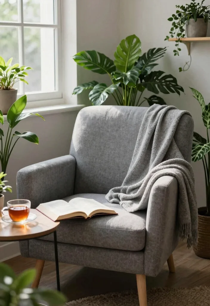 12 Grey and Green Living Room Ideas That Feel Fresh and Calm 12. Inviting Grey and Green Book Nooks 0