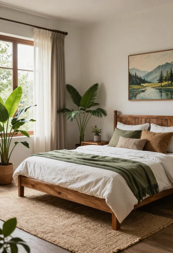 12 Indian Bedroom Ideas with Warm Cultural Character 7. Nature Inspired Elements 0