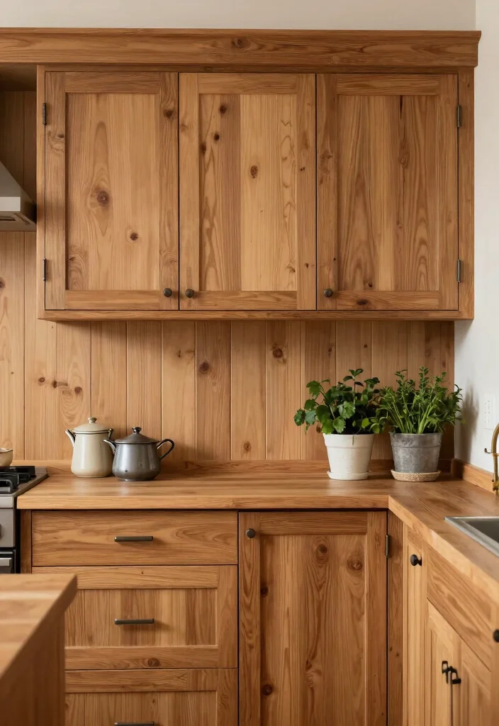 12 Kitchen Backsplash Ideas That Work with Oak Cabinets 5. Natural Wood Paneling 0