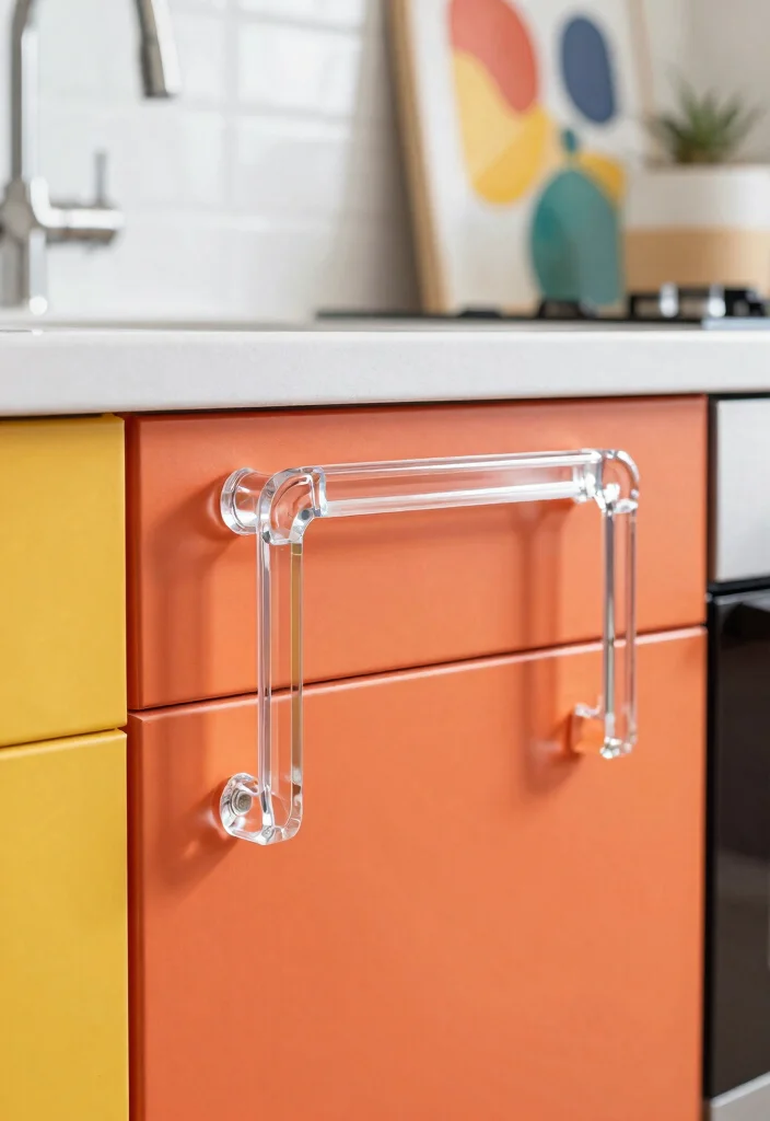 12 Kitchen Cabinet Handle Ideas That Instantly Upgrade Style 11. Innovative Acrylic Handles 0