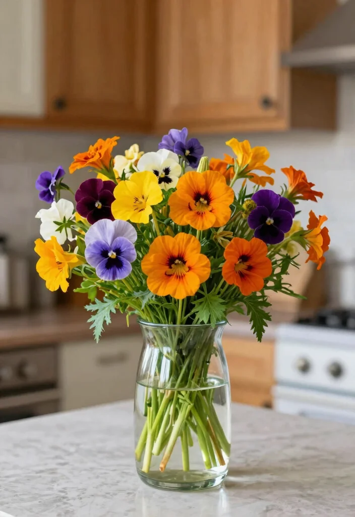 12 Kitchen Centerpiece Ideas for Islands and Tables 10. Edible Floral Centerpiece 0