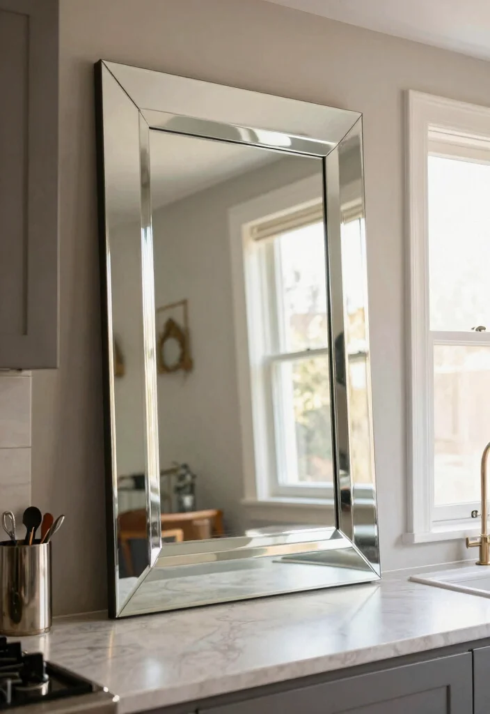 12 Kitchen Ideas with Windows That Maximize Light 11. Use of Mirrors to Amplify Light 0