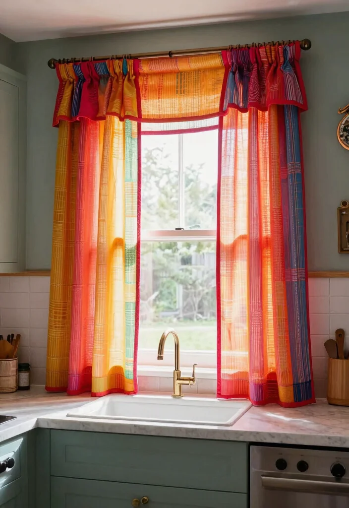 12 Kitchen Ideas with Windows That Maximize Light 5. Bold Window Treatments 0