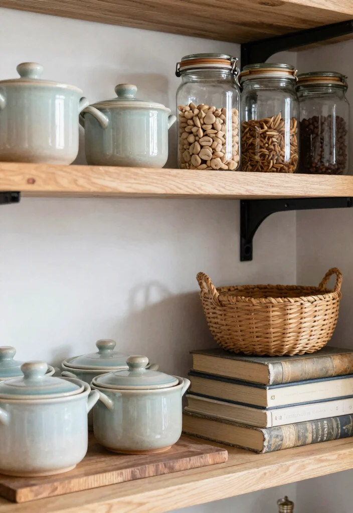 12 Kitchen Shelf Decor Ideas That Look Pinterest Perfect 1. Layered Textures 0