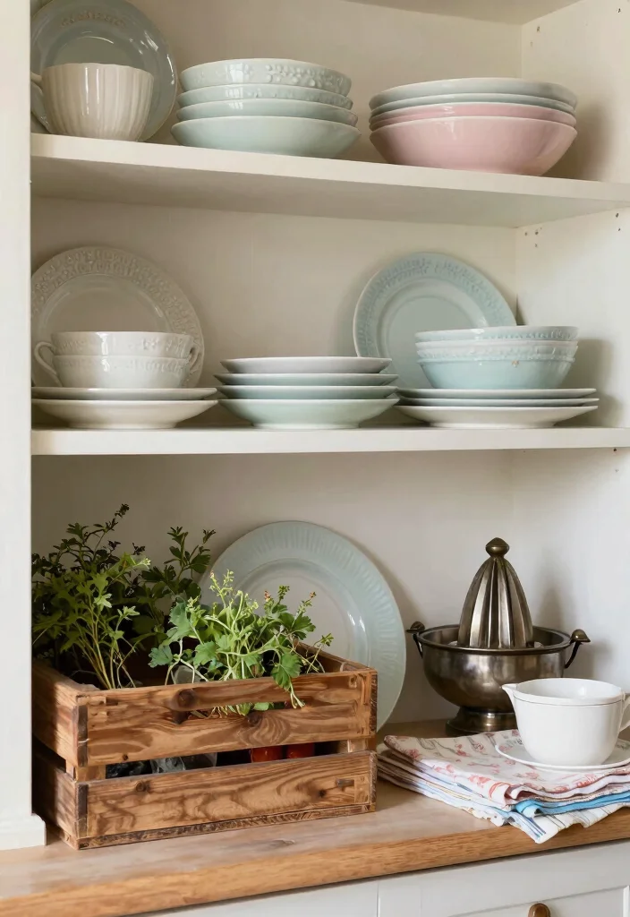 12 Kitchen Shelf Decor Ideas That Look Pinterest Perfect 2. Vintage Finds 0