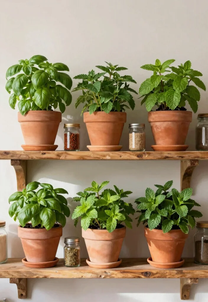 12 Kitchen Shelf Decor Ideas That Look Pinterest Perfect 3. Herb Garden 0