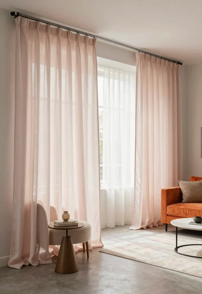 12 Living Room Partition Ideas That Define Zones 2. Curtain Partitions for Flexibility 0