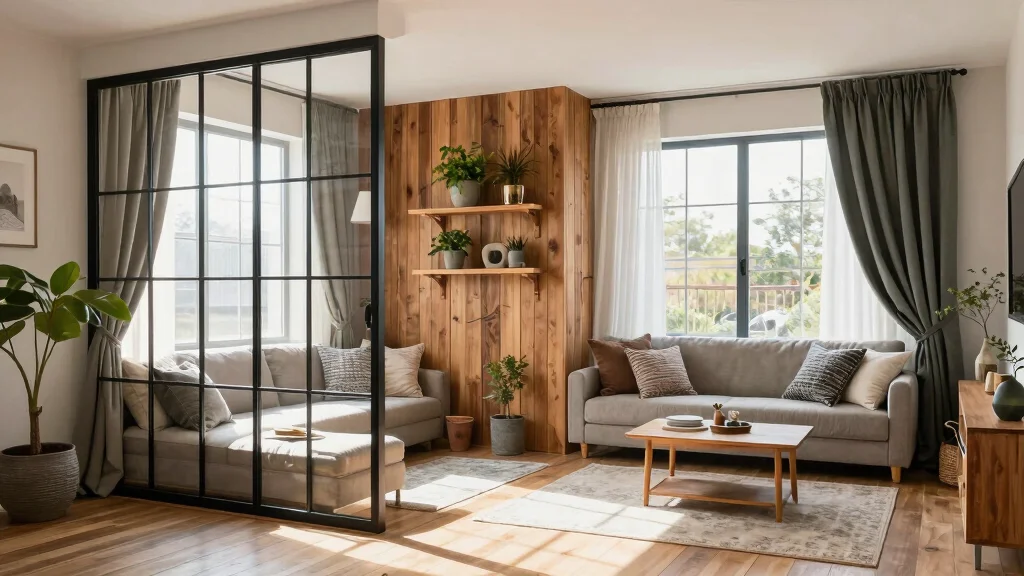 12 Living Room Partition Ideas That Define Zones